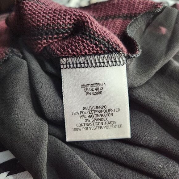 Bongo Sheer Top Short Sleeve Juniors Medium Purple Black Stud Skull Chiffon Back - Picture 8 of 11